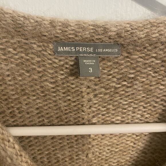 James Perse Women's size 3 Large Tan Ombre Long Belted Duster Cardigan Sweater - Picture 3 of 7